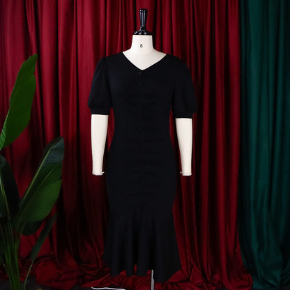 Elegant Office Lady Plus Size Dresses-Dresses-Free Shipping at meselling99