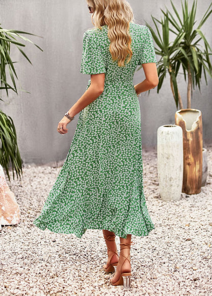 Classy A Line Short Sleeves Long Dresses