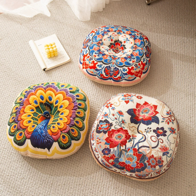 Round Ethnic Style Cushion