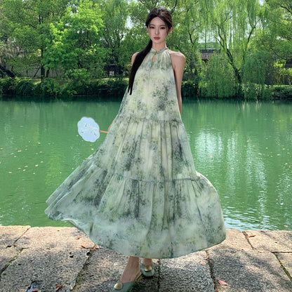 Women's Halter Neck Floral Dress