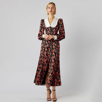 Women's Elegant Floral Print Dress