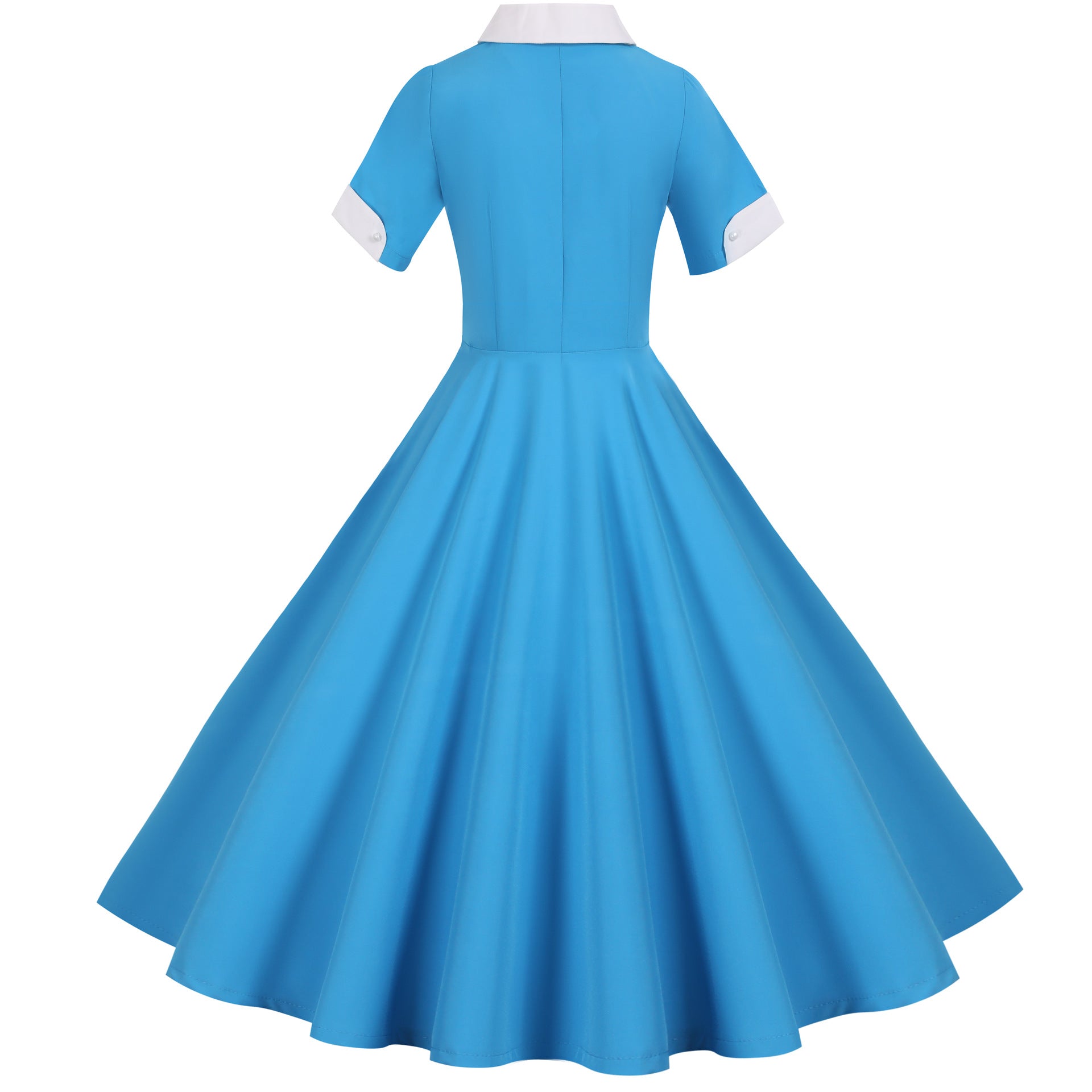 Retro Audrey Hepburn Style Summer Short Sleeve Dress