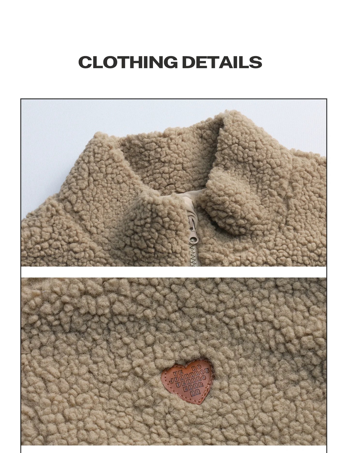 Girlyhalo Women's Vintage Faux Shearling Jacket-Khaki-S-Free Shipping Leatheretro