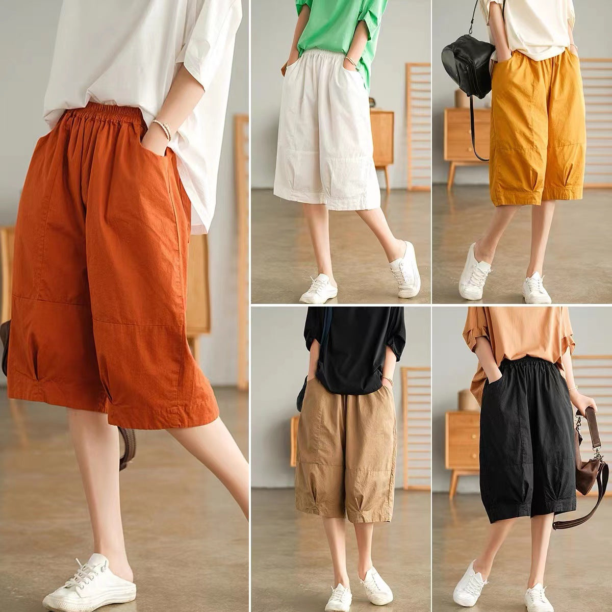 Women's Summer Shorts Over-the-Knee & 3/4 Length Shorts