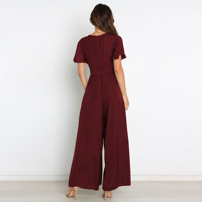 Casual Summer Short Sleeves Women Jumpsuits