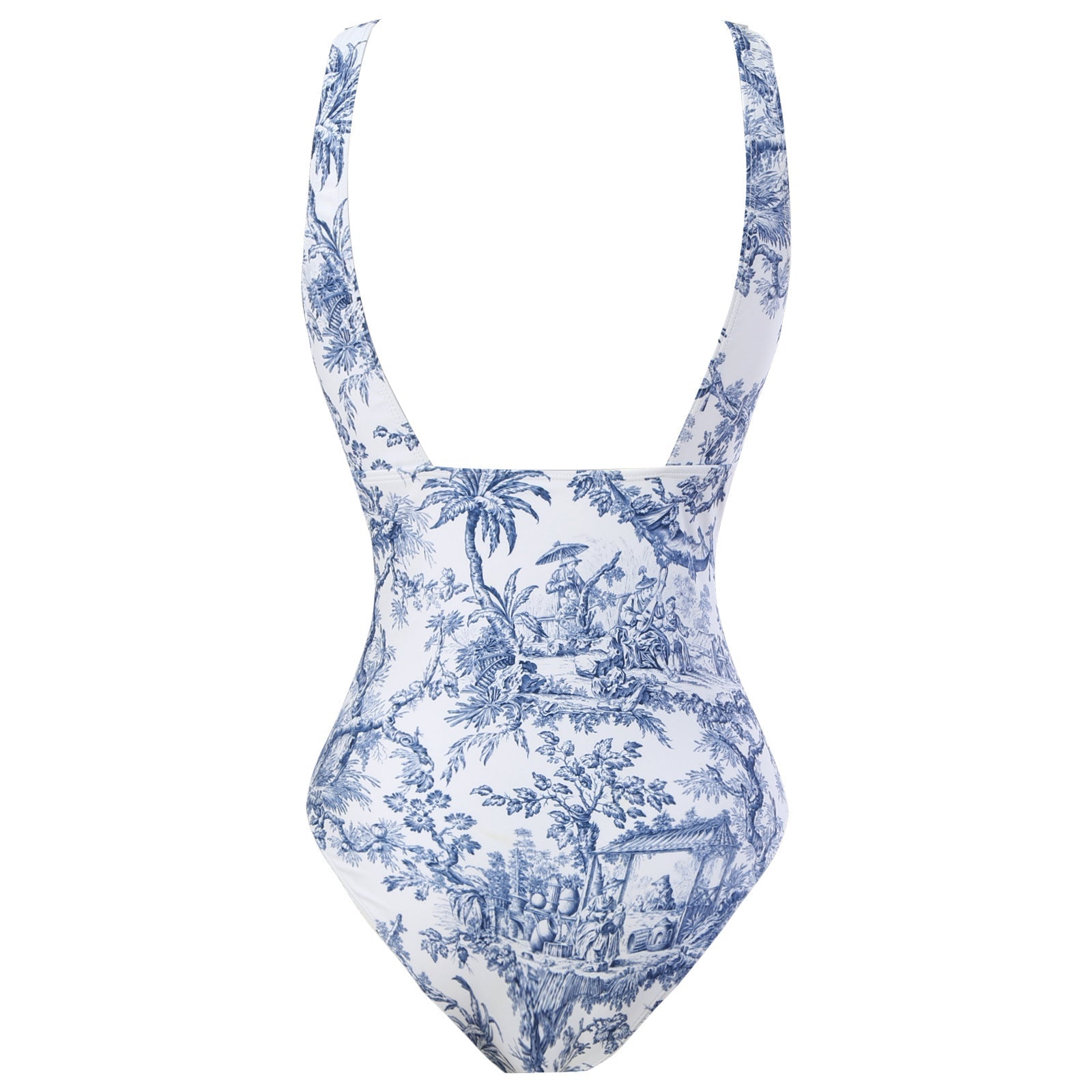 Fashionable Printed Romper with Sun Protection Sheer Cover-Up and Beach Vacation Outfit