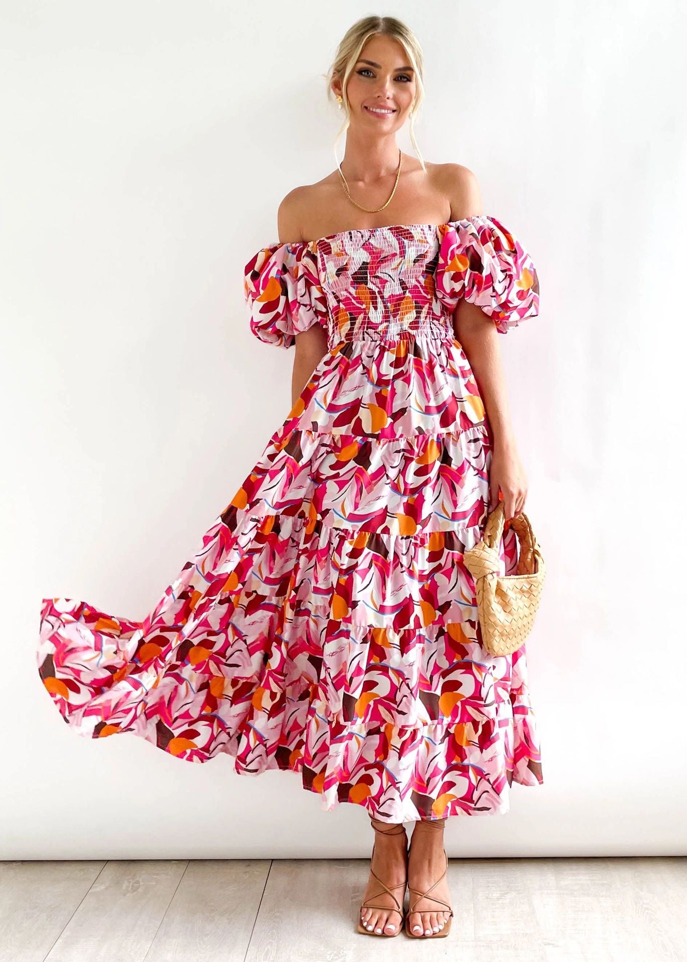 Women's Summer Bubble Sleeve Dress