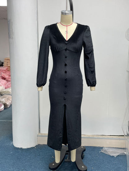 Elegant Fall Long Dresses for Women-Dresses-Free Shipping at meselling99