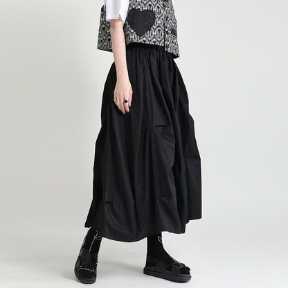 Women's High Waist A-Line Midi Skirt