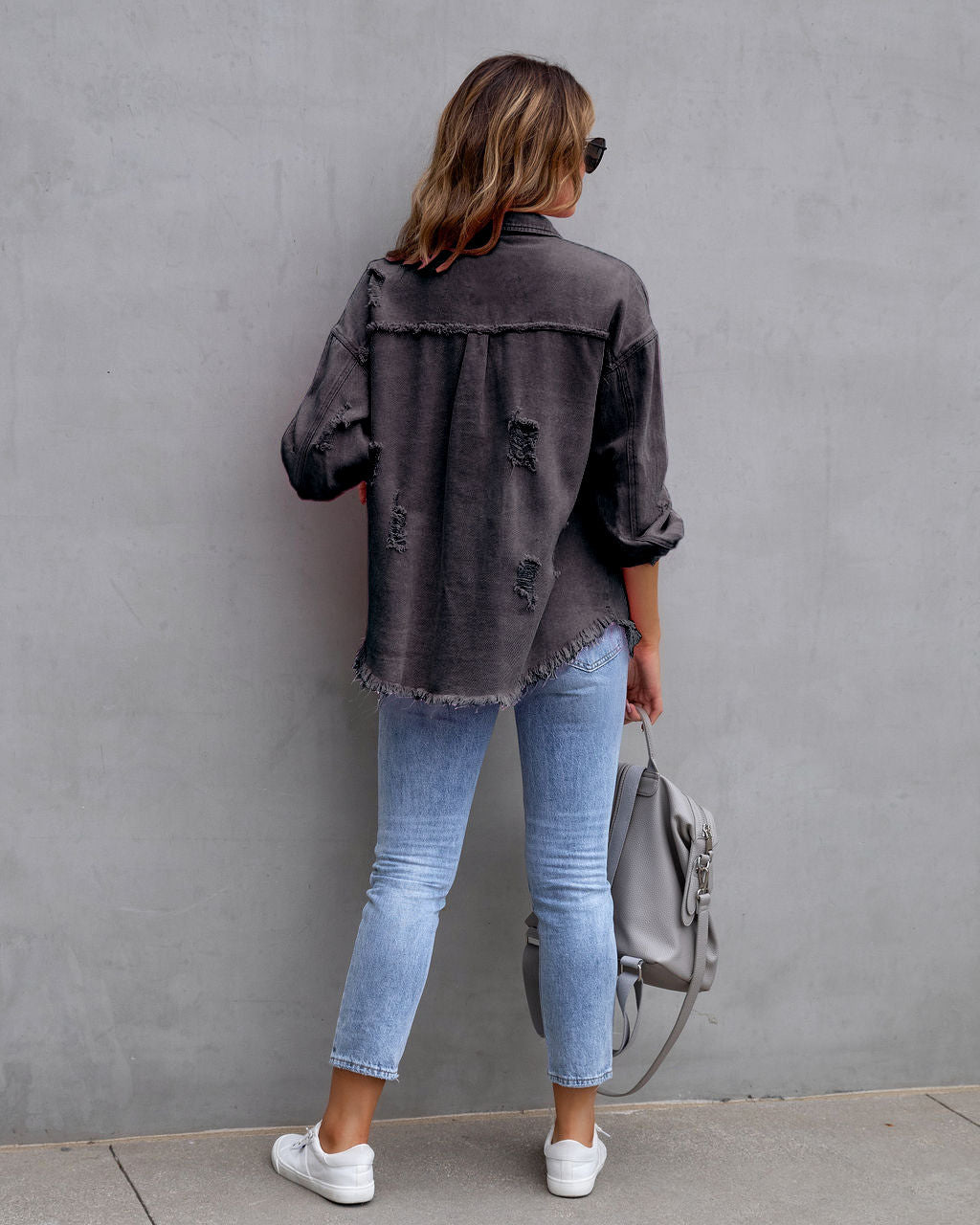 Women's Distressed Denim Jacket