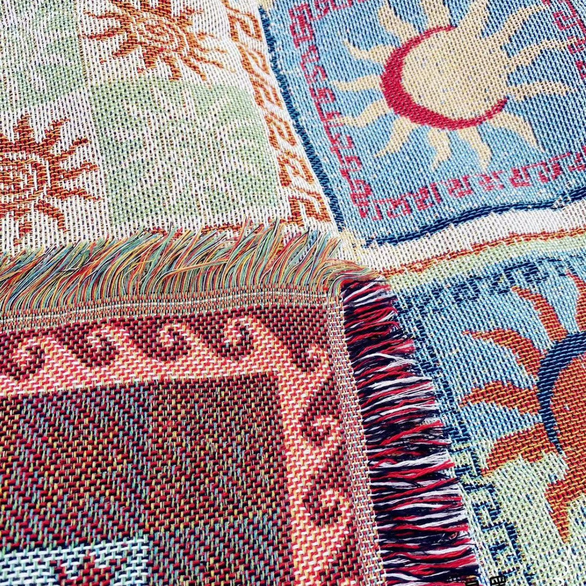 Versatile Cotton Throw Blanket for Camping, Bedroom, Living Room