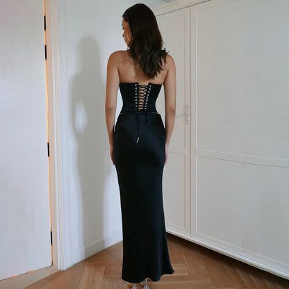 Sexy Women Satin Bodycon Summer Long Skirts