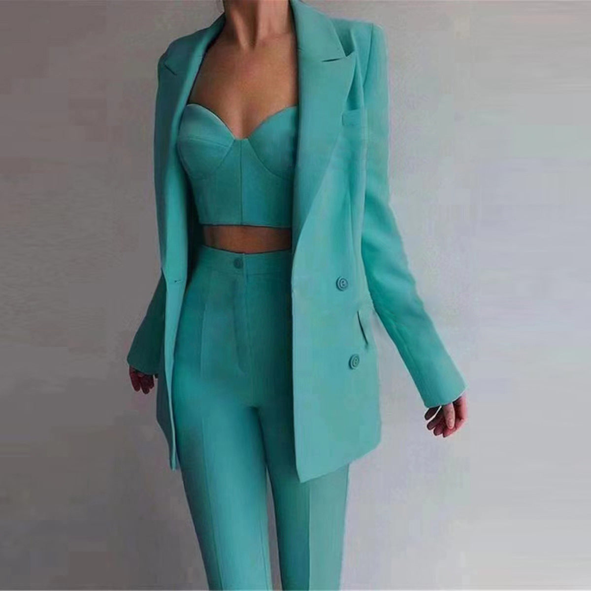 Designer Women's Office Suit Set  Blazer, Vest & Pants for Business Casual