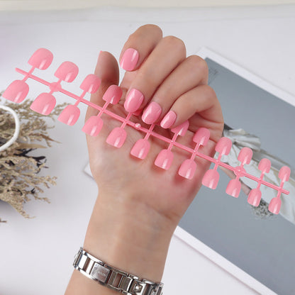 Simple Light Round Short Press on Nails