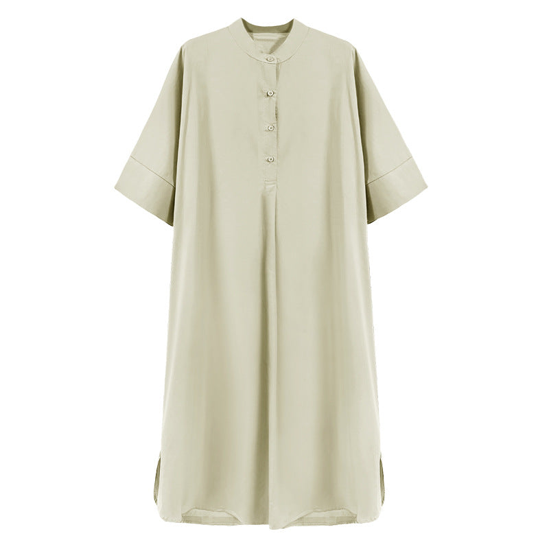 Summer Plus Sizes Long Cozy Dresses-Dresses-Gray-One Size-Free Shipping at meselling99