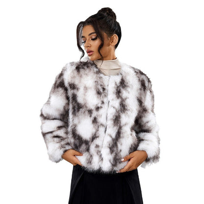 Women's Casual Street Style Fox Fur Jacket Coats
