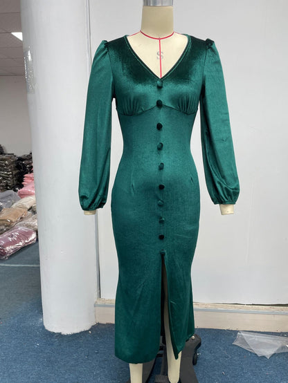 Elegant Fall Long Dresses for Women-Dresses-Free Shipping at meselling99