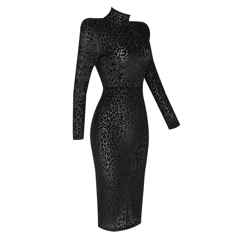 Vintage Leopard Purple Elastic Sexy Party Dresses-Dresses-Free Shipping at meselling99