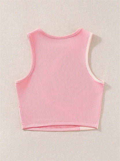 Sexy Round Neck Sleeveless Tank Tops