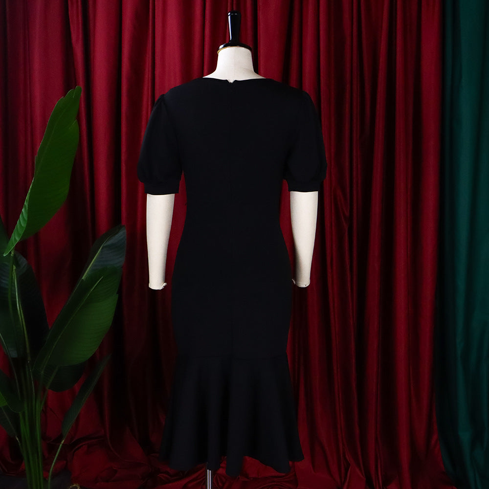 Elegant Office Lady Plus Size Dresses-Dresses-Free Shipping at meselling99