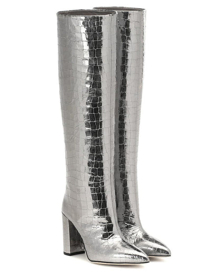Fashion Peep Toe Chunky Heels Plus Sizes Women Boots