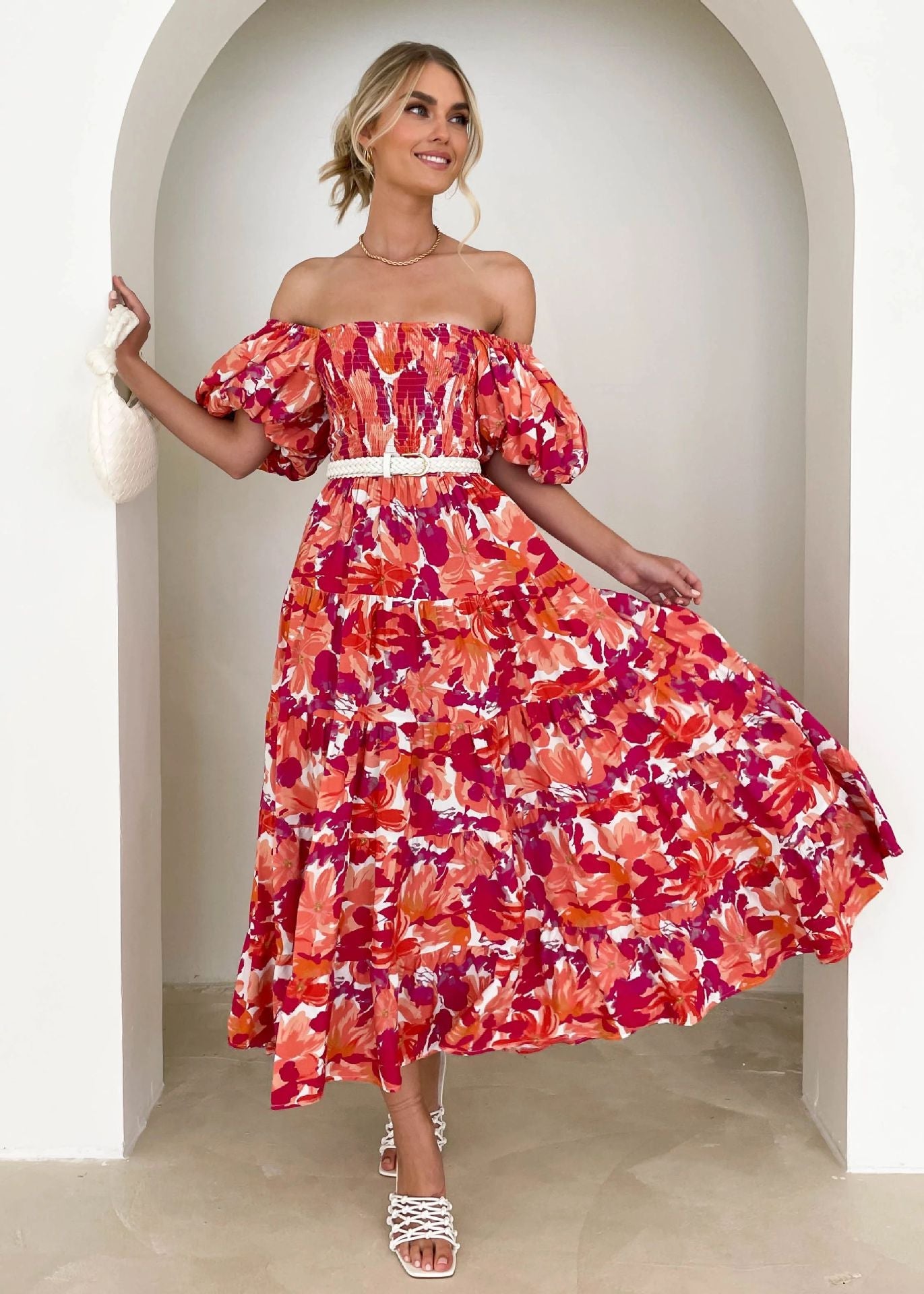 Women's Summer Bubble Sleeve Dress
