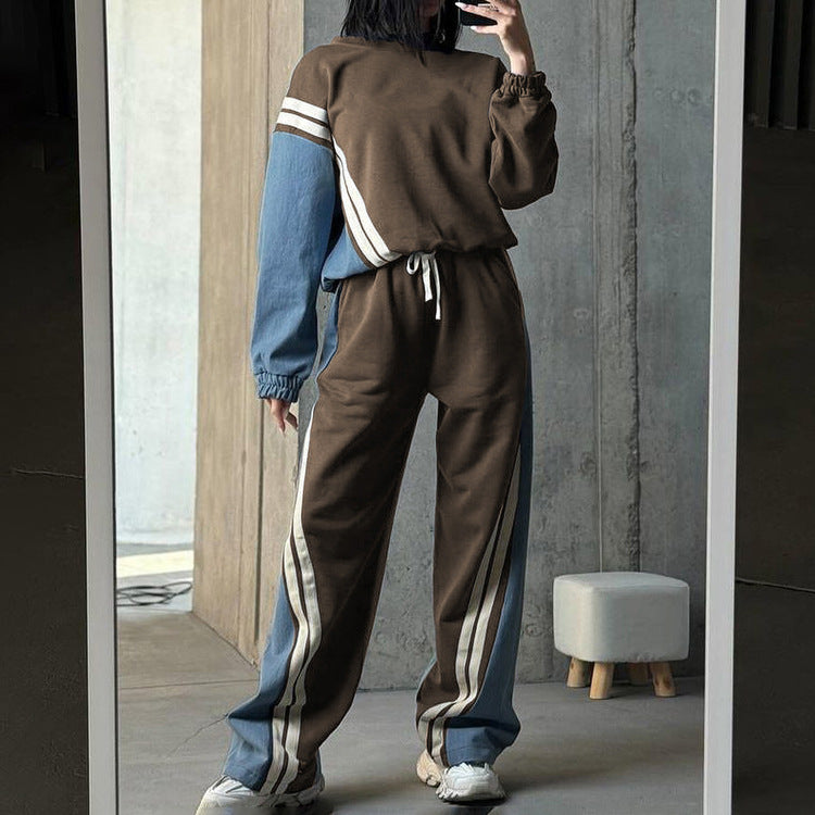 Women's Color-Block Sweatsuit Set