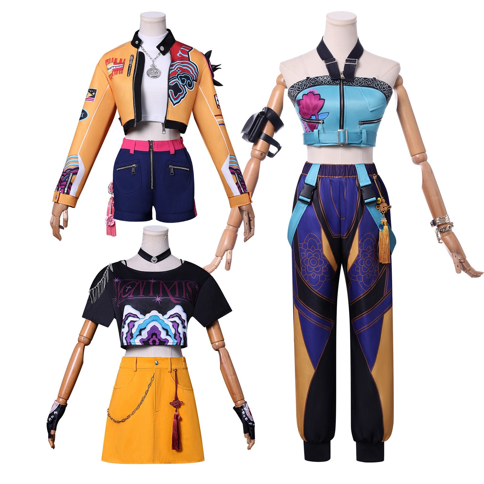 K-POP Demon Hunter Girl Group Cosplay Costume – Lumimira Zoey Outfit