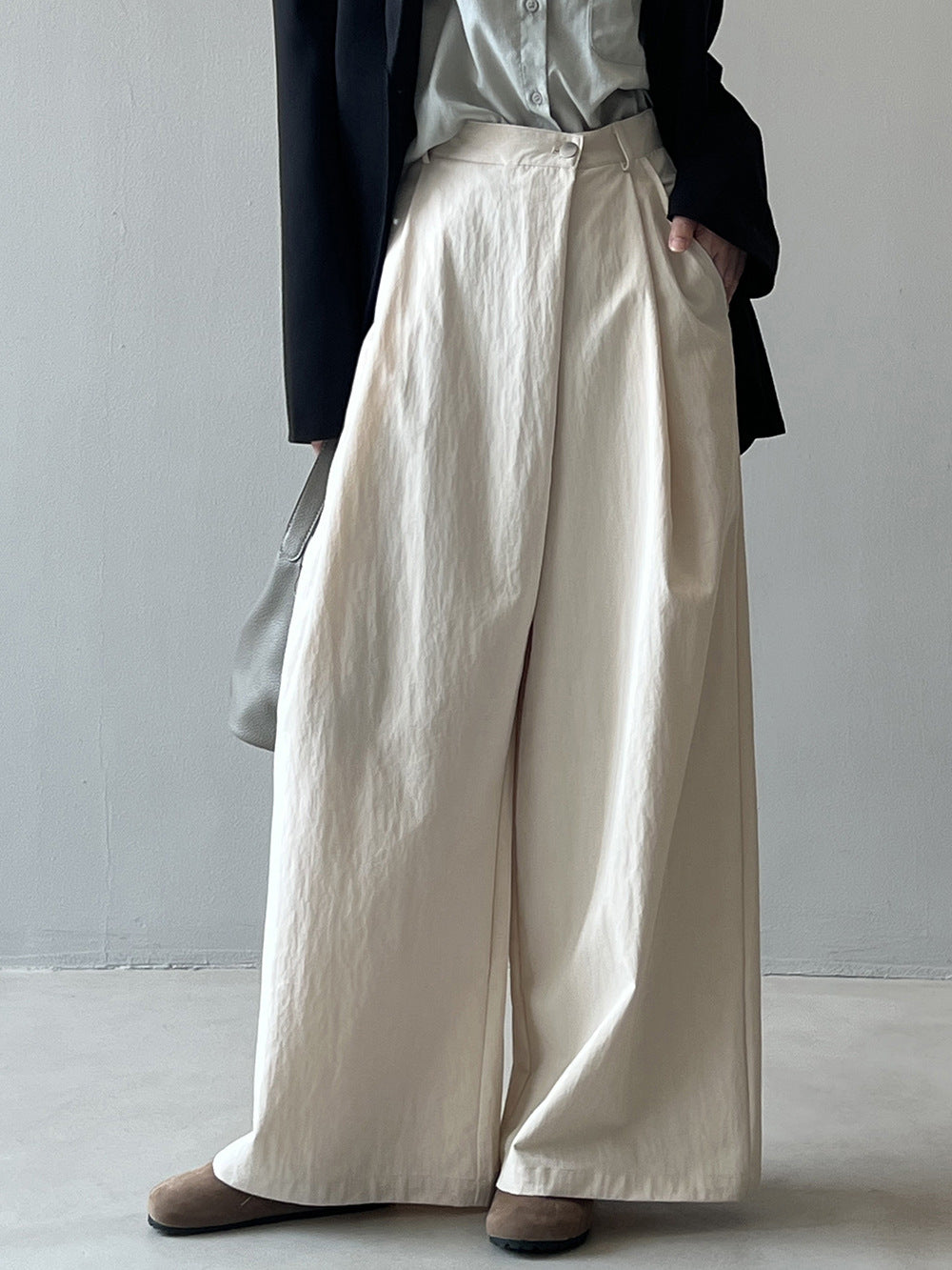 Women's Asymmetric Hem Wide-Leg Pants