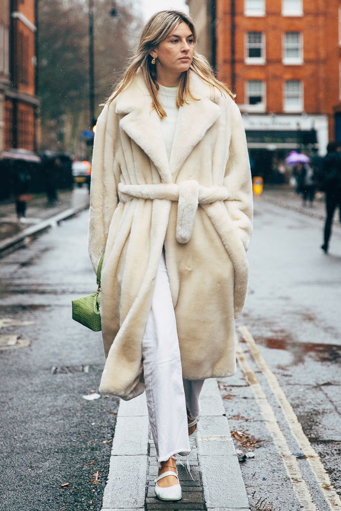 Long Plush Rabbit Hair & Mink Fur-Like Coat