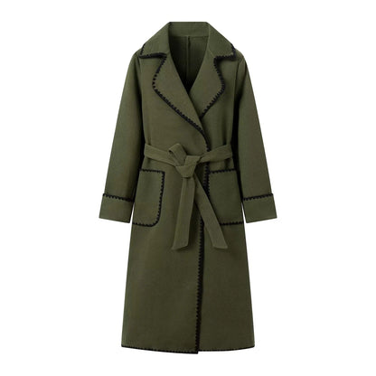 Fashion Winter Long Sleeves Woolen Coats