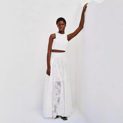 Women's Pocket Dress & Sleeveless Top Set