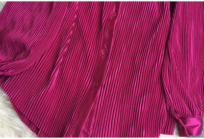 Fashion Candy Colors Long Sleeves Shirts & Elastic Long Pants