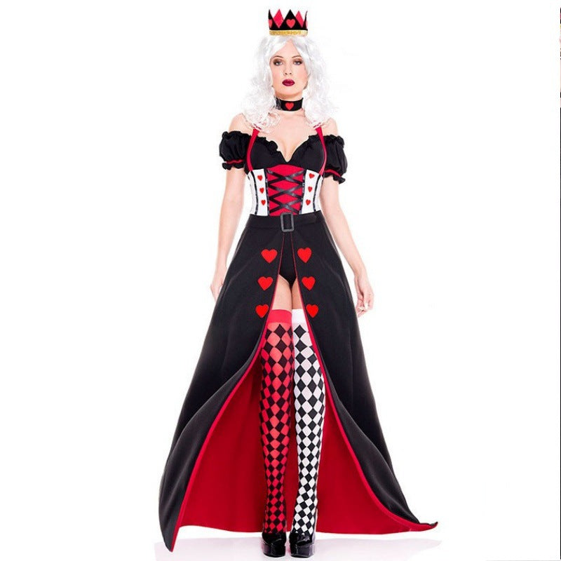 Halloween Costume: Red Queen Heart Princess Alice in Wonderland Dress