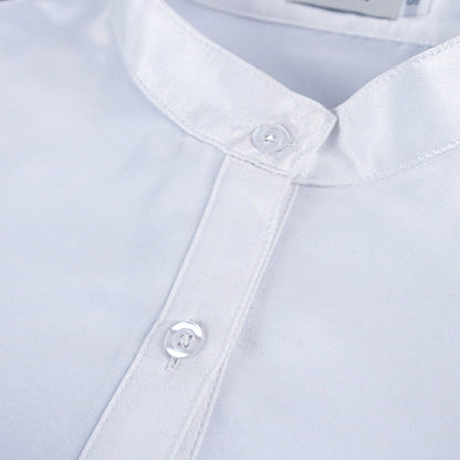 Women Stand Collar Plus Sizes Shirts Dresses-Dresses-Free Shipping at meselling99