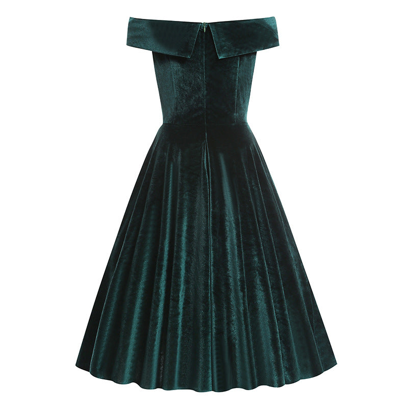 Off The Shoulder Merry Christmas Dresses-Dresses-Free Shipping at meselling99