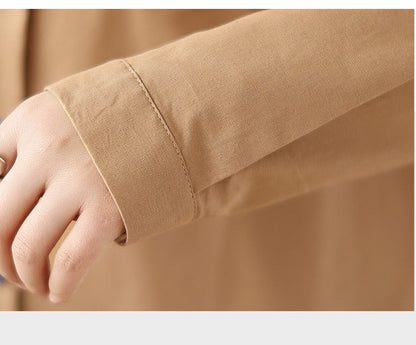 Casual Turnover Collar Linen Long Sleeves Shirts