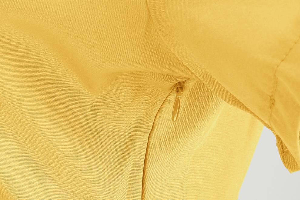Women's Summer Party Dress with Notch Lapel and Flared Hem