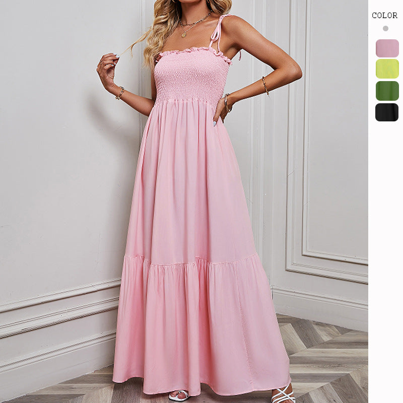 Women's Summer Sexy Thin Strap Bandeau Beach Dress
