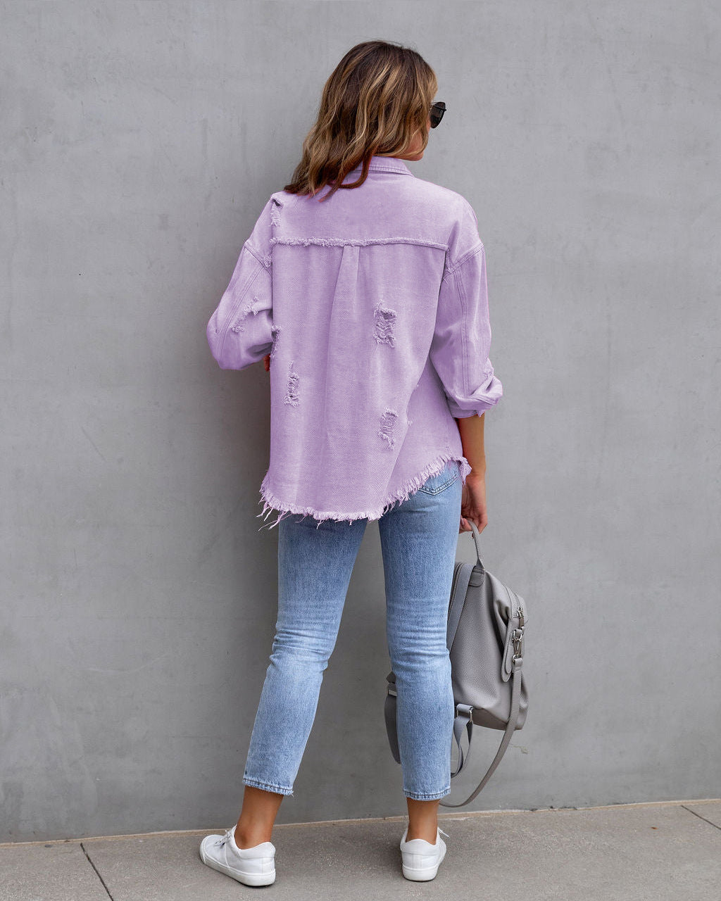 Women's Distressed Denim Jacket