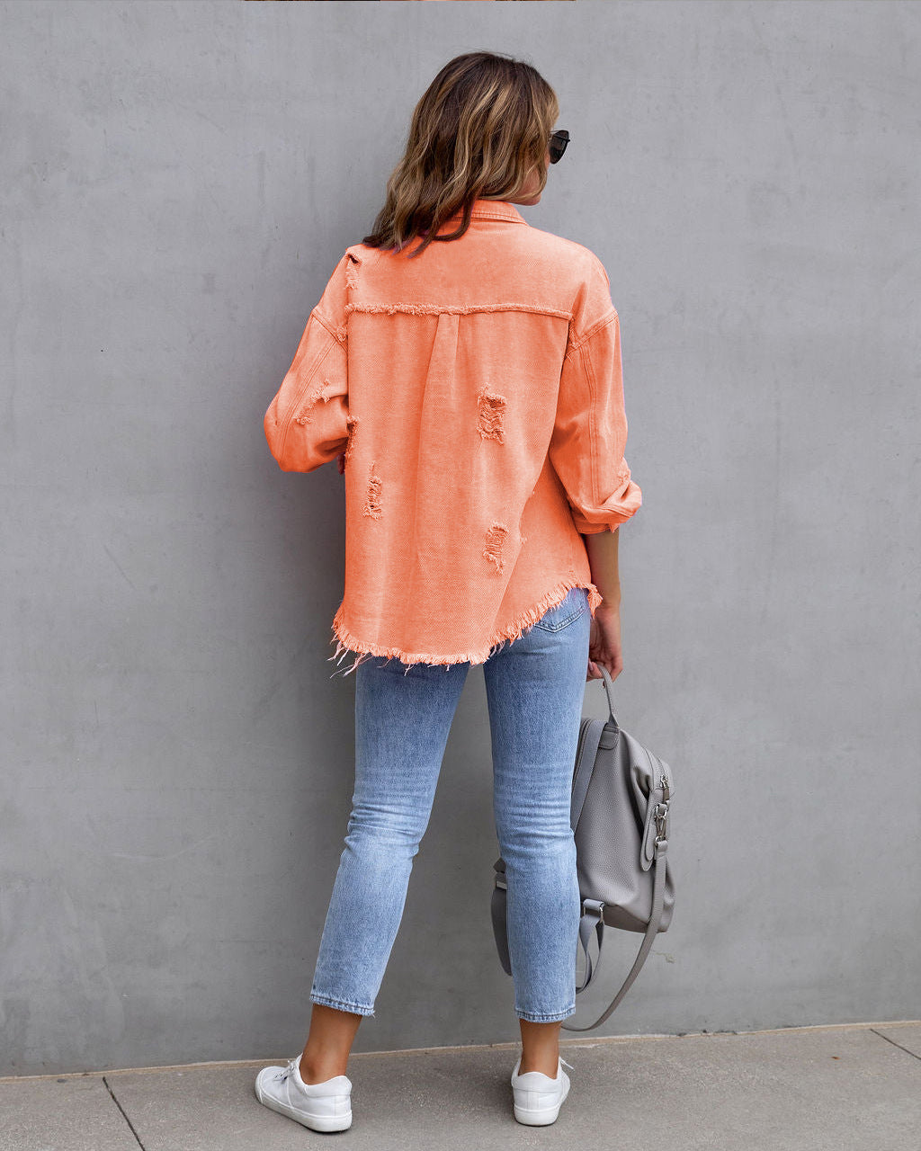 Women's Distressed Denim Jacket