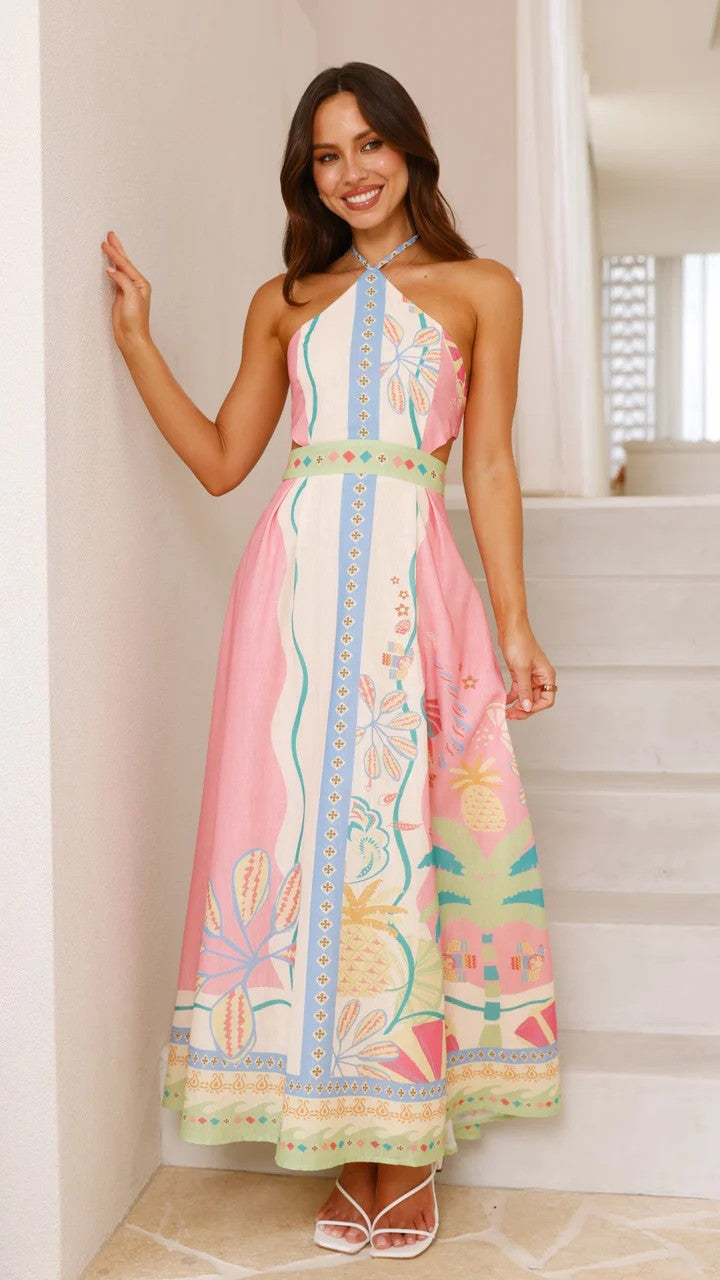 Sexy Strappy Backless Long Dress