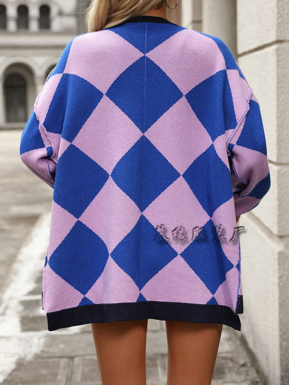 Casual V Neck Knitted Cardigan Sweaters