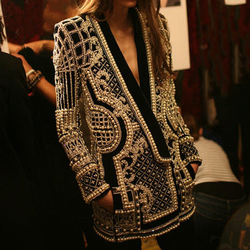 Vintage Designed Long Blazer Coats for Women