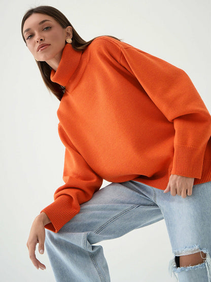 Classical High Neck Knitted Pullover Sweaters