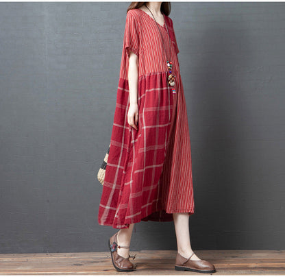 Vintage Linen Summer Long Dresses-Dresses-Free Shipping at meselling99