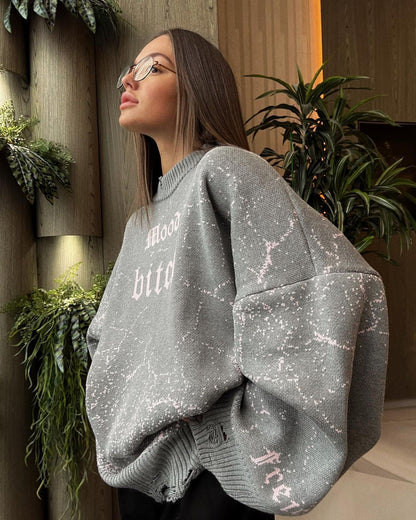 Casual Designed Letter Knitted Sweaters for Women