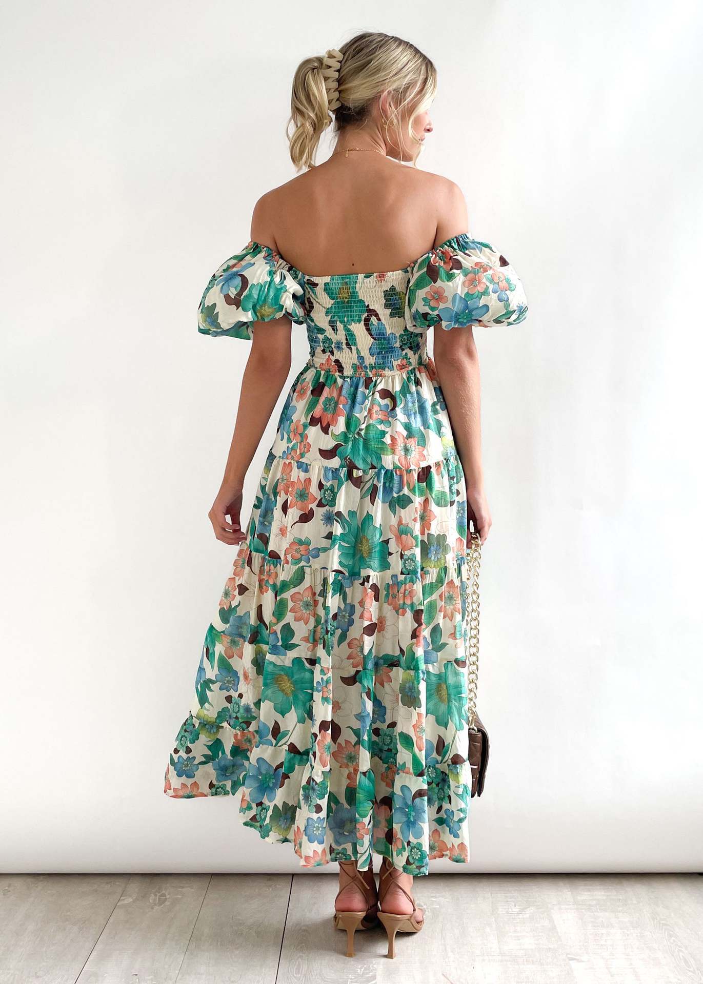 Women's Off-Shoulder Lantern Sleeve High Waist Summer Dress-red-S-Free Shipping Leatheretro