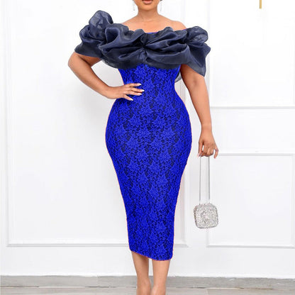 Sexy Off The Shoulder Plus Sizes Lace Party Dresses-Dresses-Free Shipping at meselling99