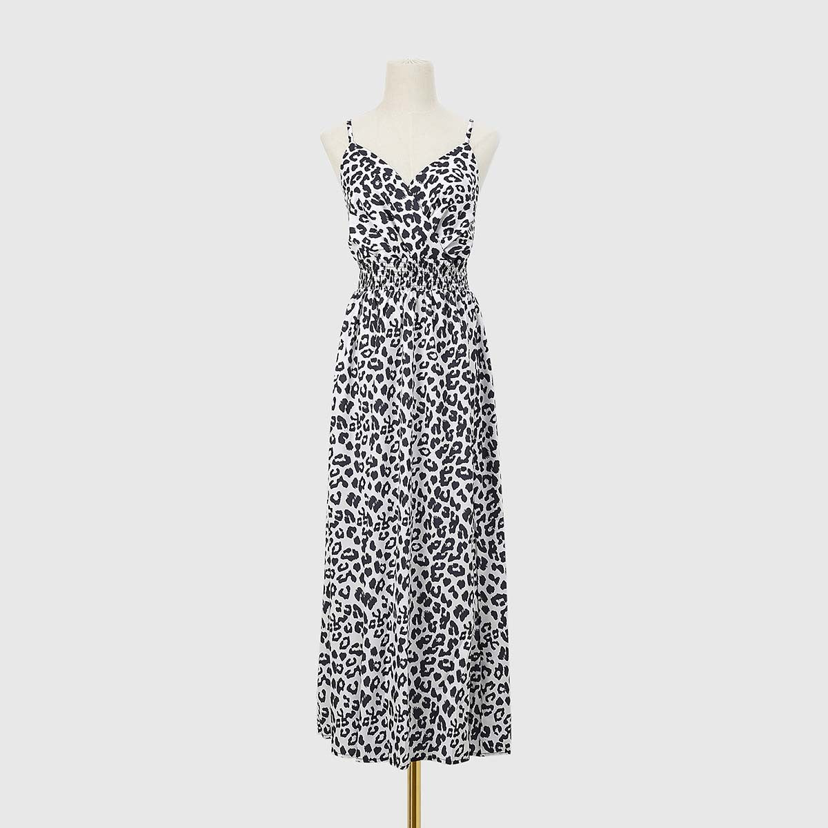 Women's Summer Leopard Print Strapless Dress